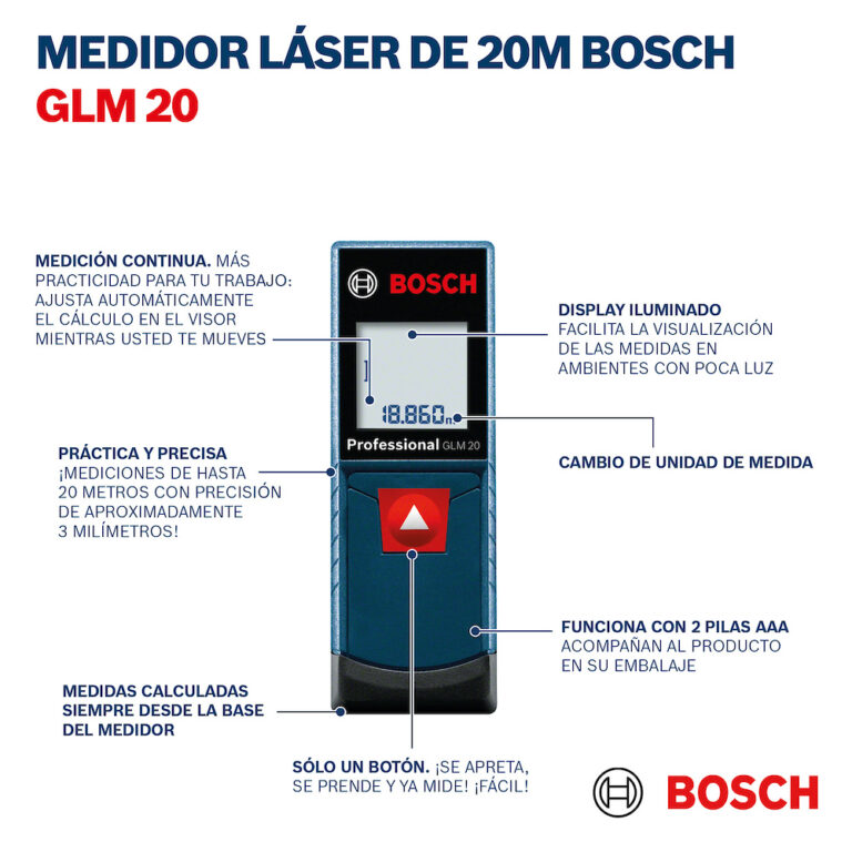 Ficha Medidor Láser GLM 20 Bosch