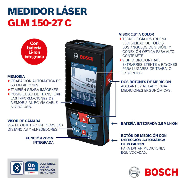 ficha de producto Bosch GLM 150-27 C