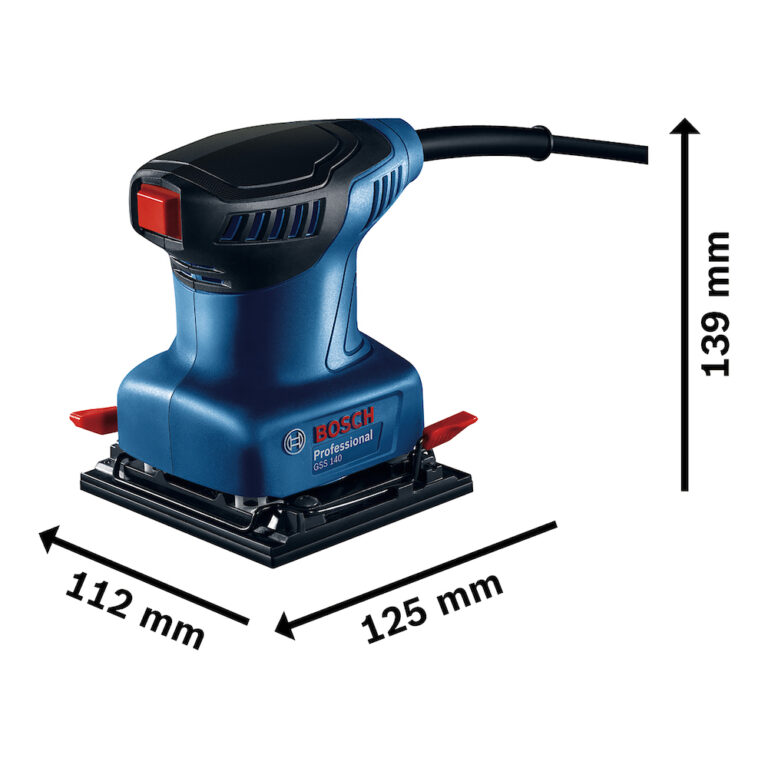 medidas Bosch GSS 140 Lijadora