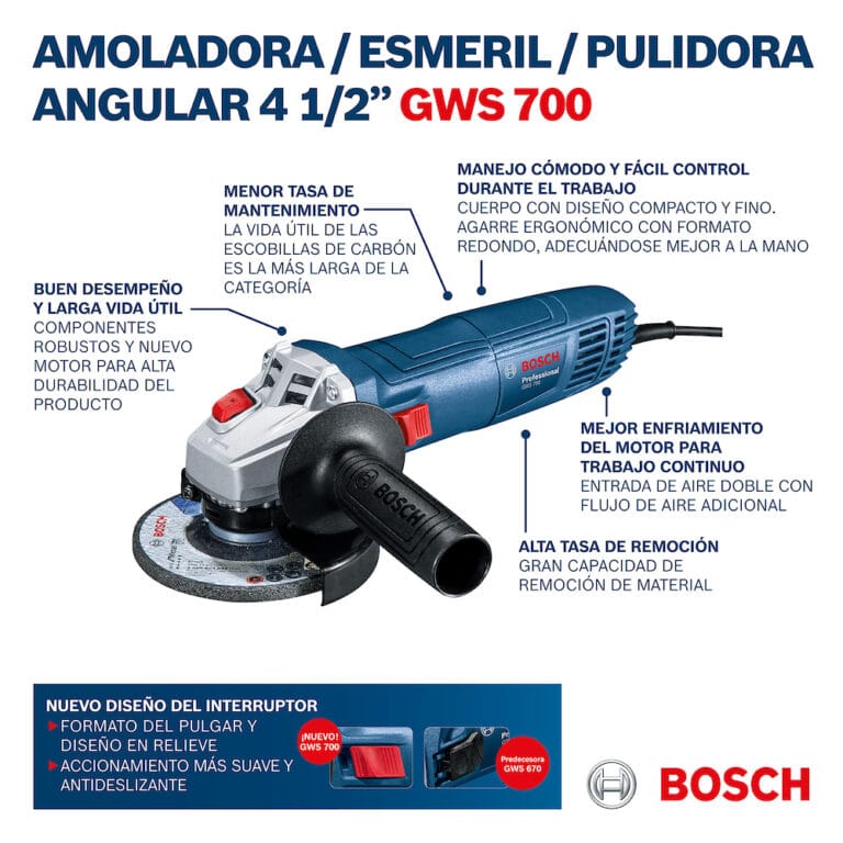 Ficha técnica Bosch GWS 700 Miniesmeriladora
