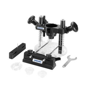 La base para fresar 335 de Dremel es el aditamento ideal para que trabajes con piezas y detalles en madera