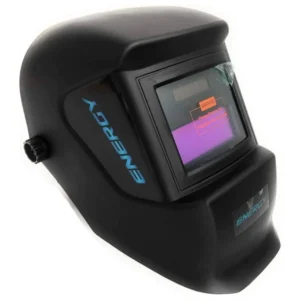 una máscara de protección electrónica fotosensible diseñada para resguardar los ojos y el rostro durante trabajos de soldadura
