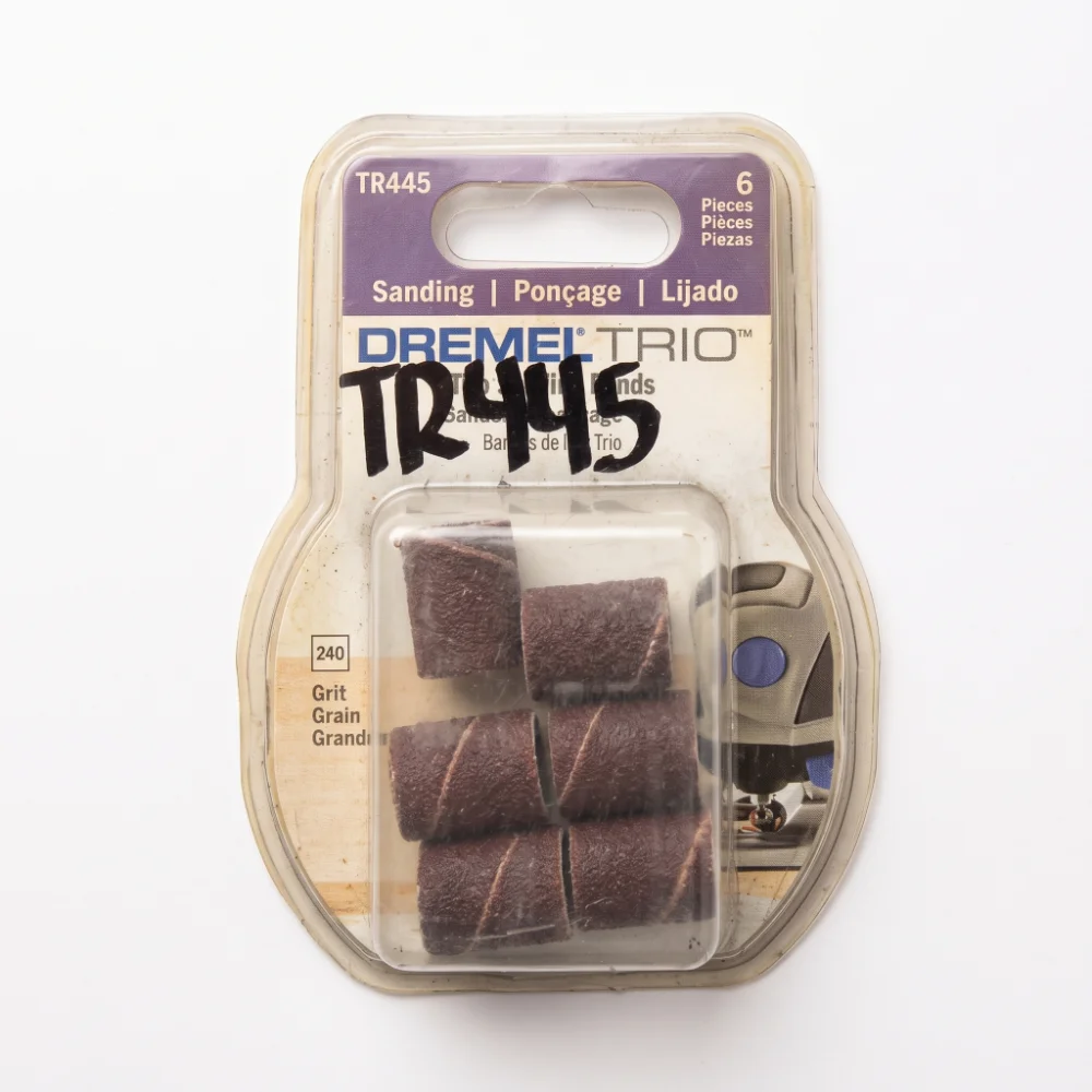 Bandas de Lijar Dremel TRIO TR445 Grano 240 de 1/2″ (6 Piezas)