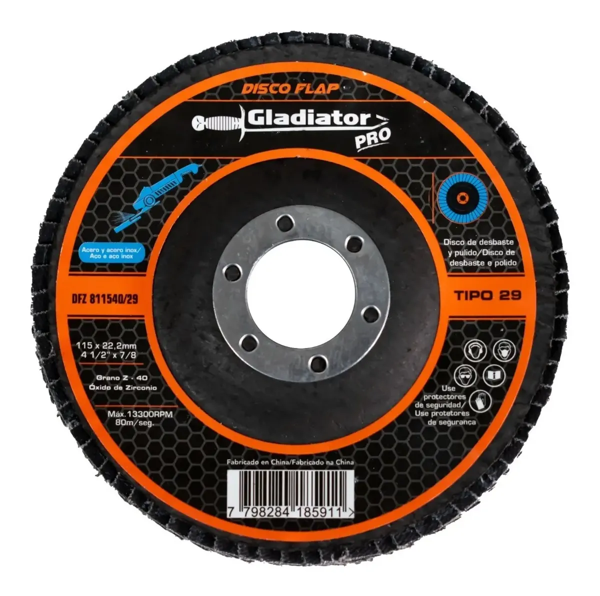 Disco laminado para desbaste y pulido grano 40 uso industral ligero a la venta en monterrey