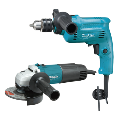 Kit Makita MTK0003B: Mini esmeril 115 mm (4½″) y rotomartillo ½″