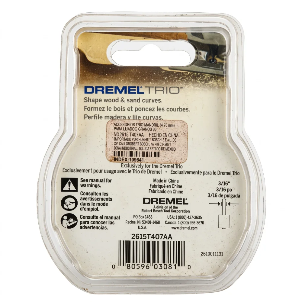 mandril de lijar dremel trio tr407 de 13 mm 3 Mandril de Lijar Dremel TRIO TR407 de 13 mm - Imagen 3